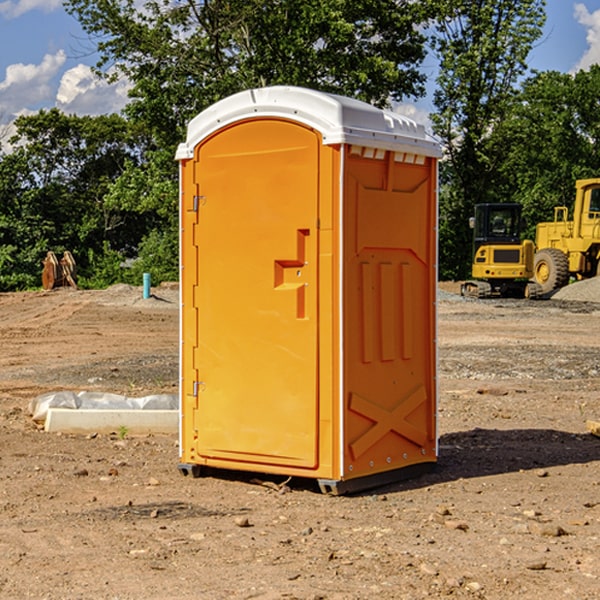 how often are the porta potties cleaned and serviced during a rental period in De Witt NE